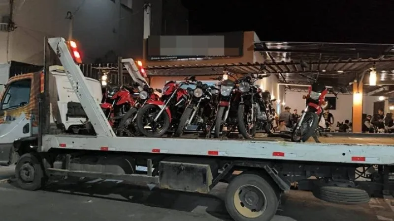 Operação da PM remove sete motocicletas irregulares em Guanambi
